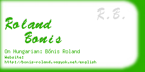 roland bonis business card